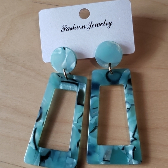 Long Geometric Earrings Nwt - Picture 1 of 5